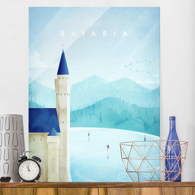Lavagna magnetica vetro Poster di viaggio - Baviera