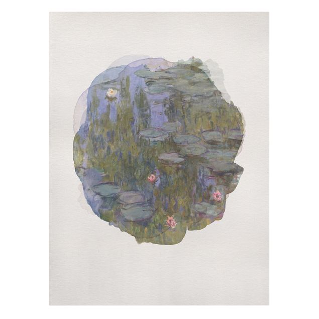 Stampe su tela Acquerelli - Claude Monet - Ninfee (Nympheas)