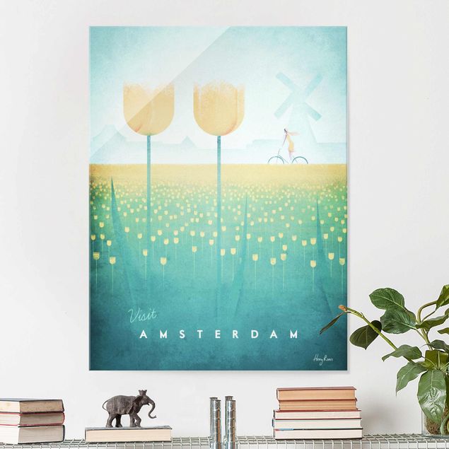 Lavagna magnetica vetro Poster di viaggio - Amsterdam