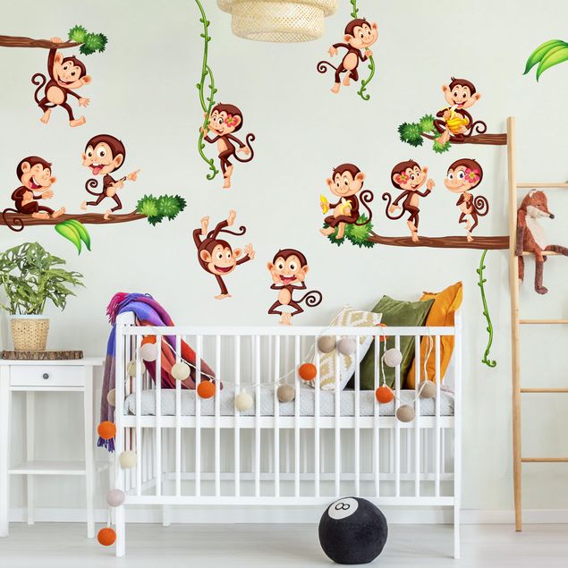 Adesivo murale - Scimmie della giungla