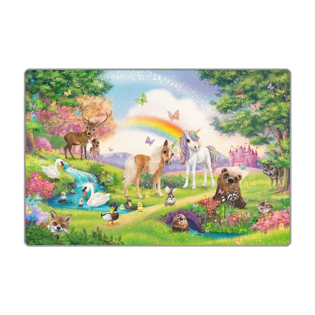 Tappeti  - Animal Club International - Foresta magica con unicorno