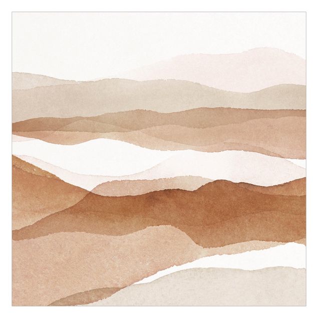 Carta da parati - Paesaggio in acquerello montagne di sabbia