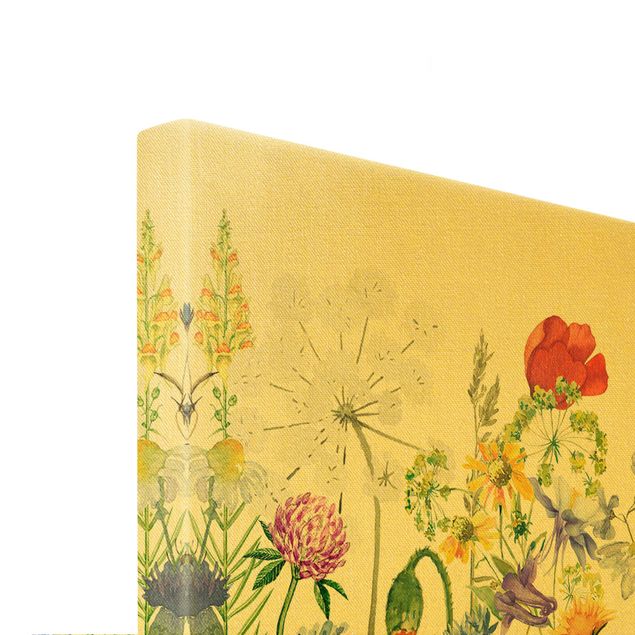 Stampa su tela - Prato fiorito in acquerello - Orizzontale 3x2