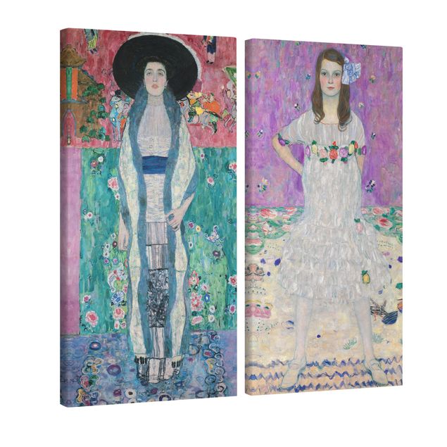 Stampa su tela 2 parti - Gustav Klimt - Adele Bloch-Bauer and Mada Primavesi - Verticale 2:1