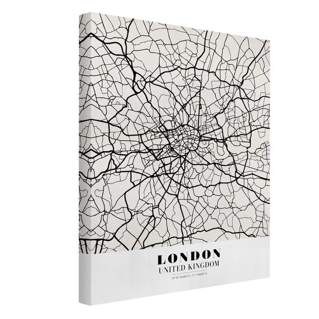 Quadri moderni per soggiorno Mappa di Londra - Classica