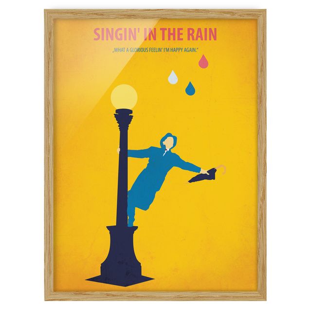 Poster con cornice - Poster di film Cantando sotto la pioggia - Verticale 4:3