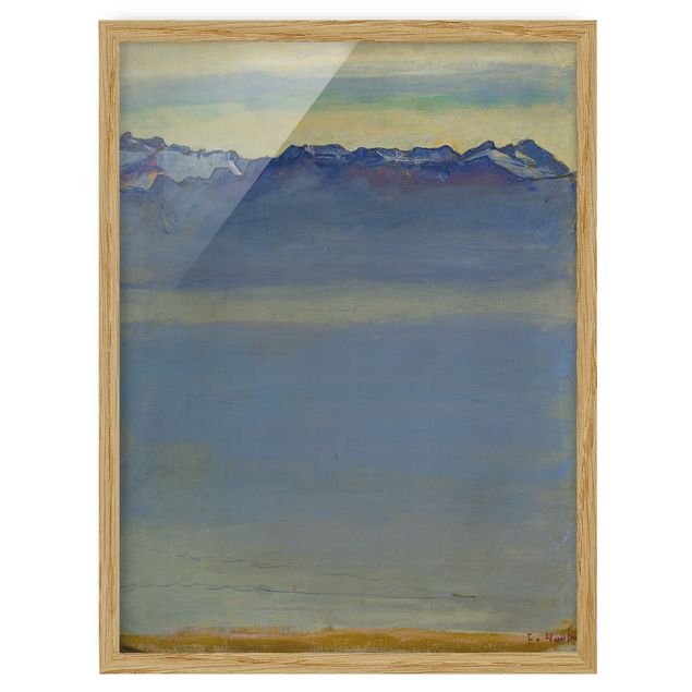 Poster con cornice - Ferdinand Hodler - Lake Geneva With Savoyer Alps - Verticale 4:3