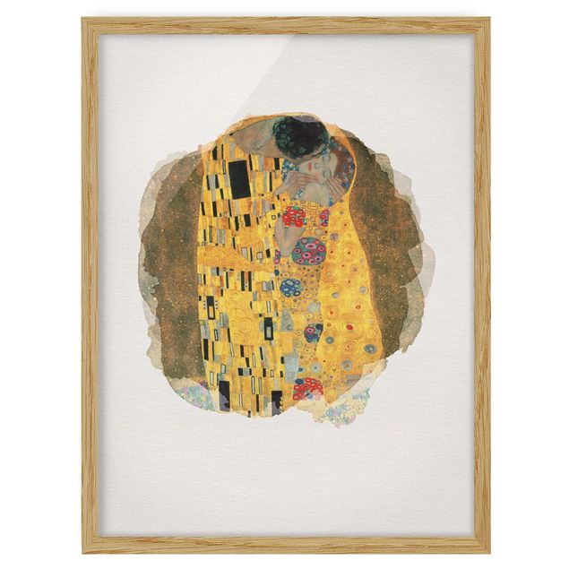 Poster con cornice - Acquarelli - Gustav Klimt - The Kiss