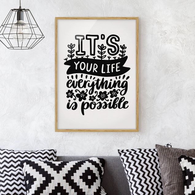 Poster con cornice - Its Your Life - Verticale 4:3