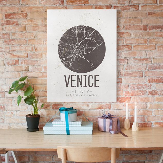 Tele mappamondo Mappa di Venezia - Retrò