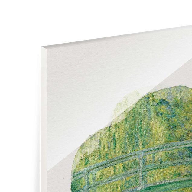 Quadro in vetro - Acquerelli - Claude Monet - Ponte giapponese - Verticale 4:3
