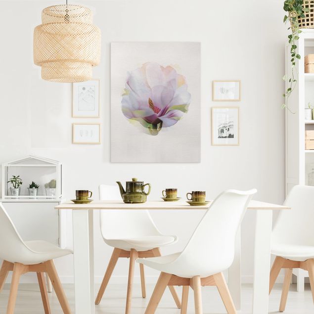 Quadri moderni per soggiorno Acquerelli - Delicati fiori di magnolia