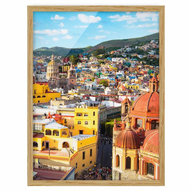 Poster con cornice - Colorful Houses Guanajuato - Verticale 4:3