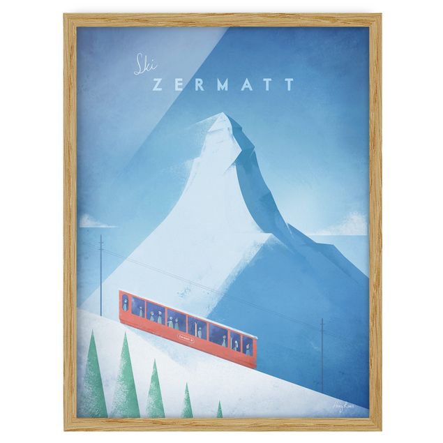 Poster con cornice - Poster di viaggio - Zermatt - Verticale 4:3