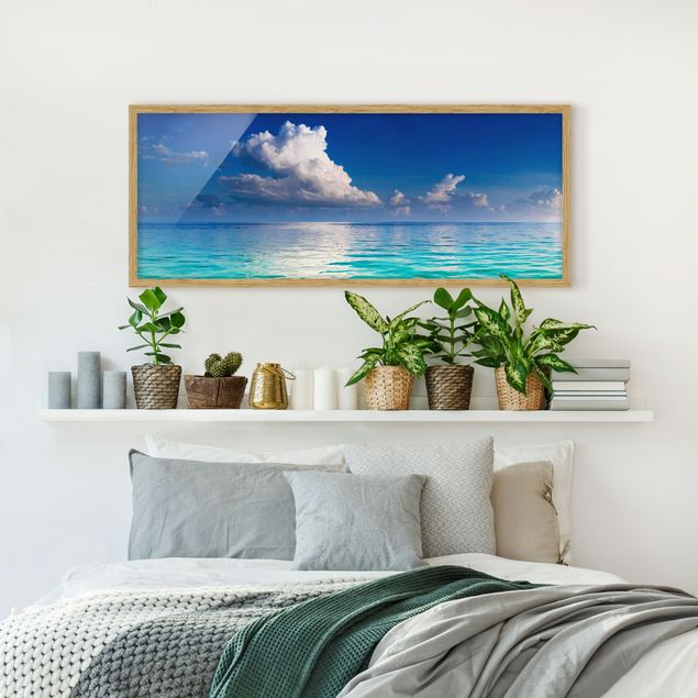 Poster con cornice - Laguna Turchese - Panorama formato orizzontale