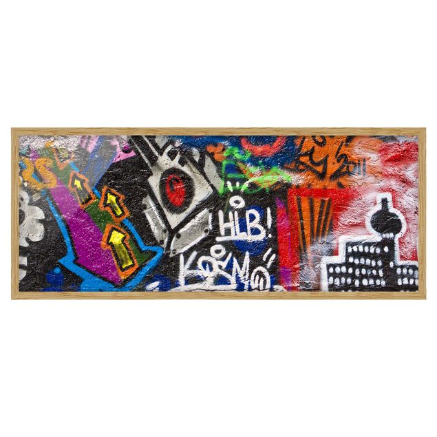 Poster con cornice - Urban Graffiti - Panorama formato orizzontale