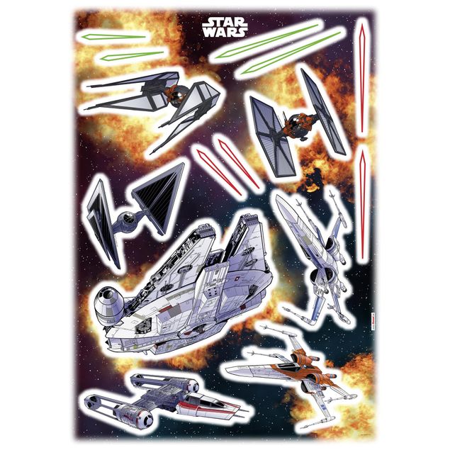 Adesivo murale per bambini  - Star Wars Spaceship