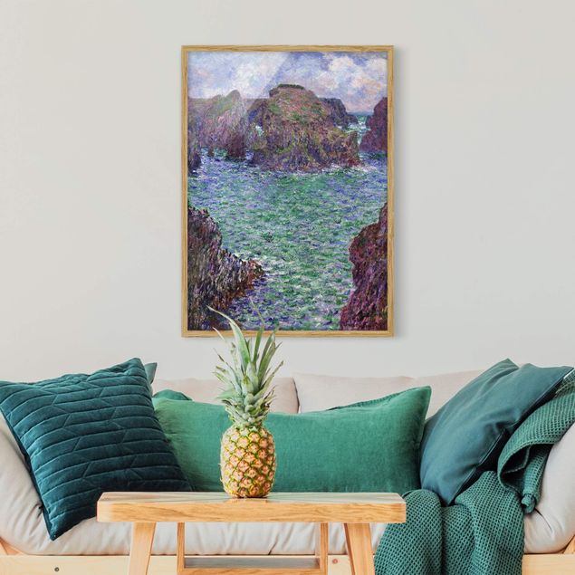 Poster con cornice - Claude Monet - Port-Goulphar, Belle-Île - Verticale 4:3
