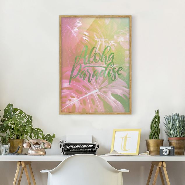 Poster con cornice - Rainbow - Aloha Paradise