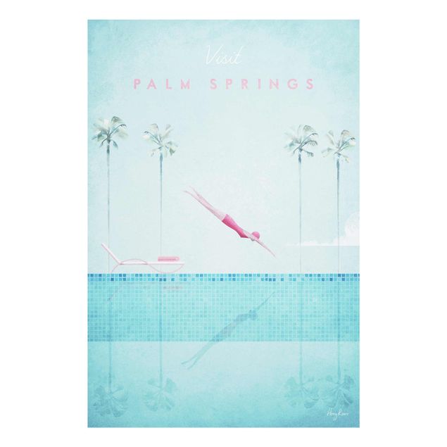 Quadro in vetro - Poster Travel - Palm Springs - Verticale 3:2
