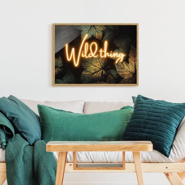 Poster con cornice - Wild Thing Golden Leaves - Orizzontale 3:4