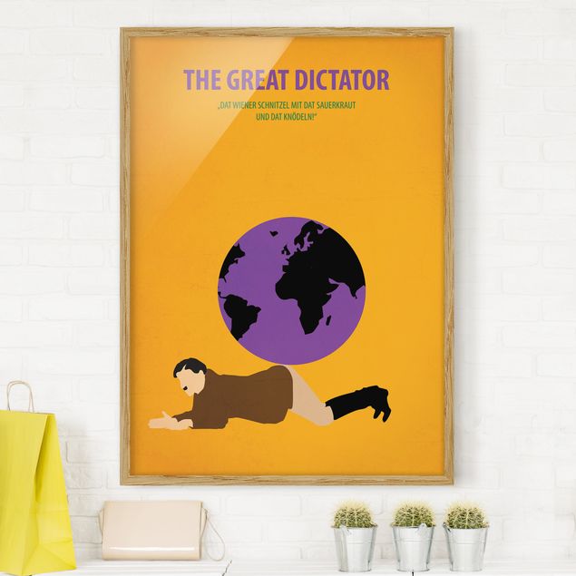 Poster con cornice - Poster del film Il grande dittatore - Verticale 4:3