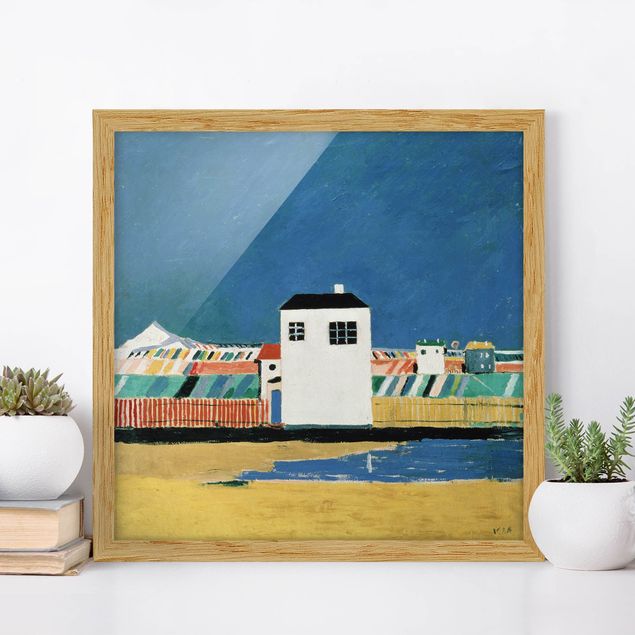 quadro astratto Kasimir Malewitsch - Paesaggio con casa bianca