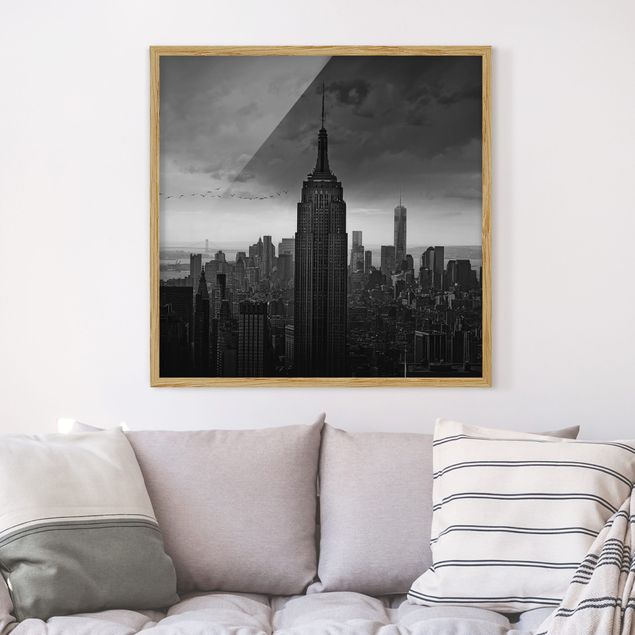Poster con cornice - New York Rockefeller View - Quadrato 1:1