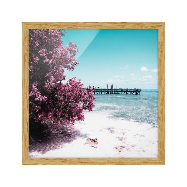 Poster con cornice - Paradise Beach Isla Mujeres - Quadrato 1:1