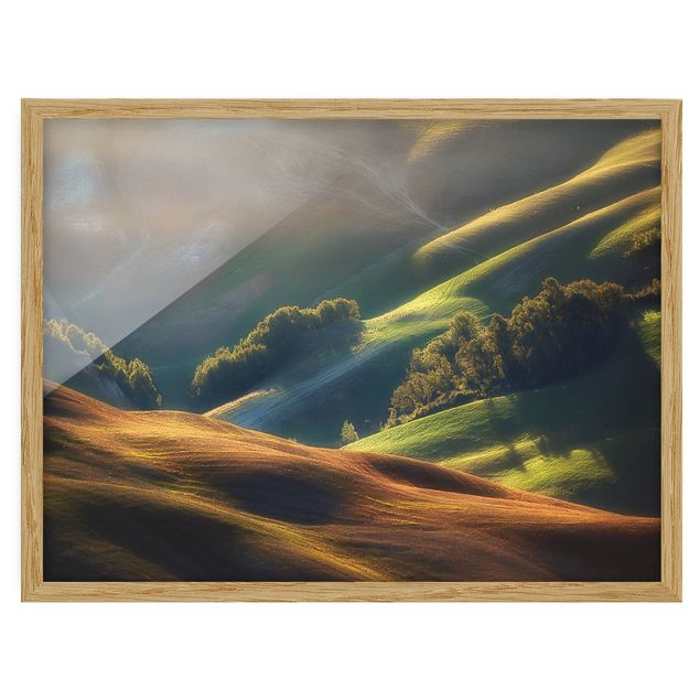 Poster con cornice - Tuscany Morning - Orizzontale 3:4