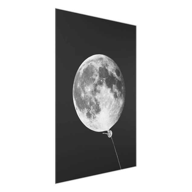 Quadro in vetro - Balloon Con La Luna - Verticale 4:3