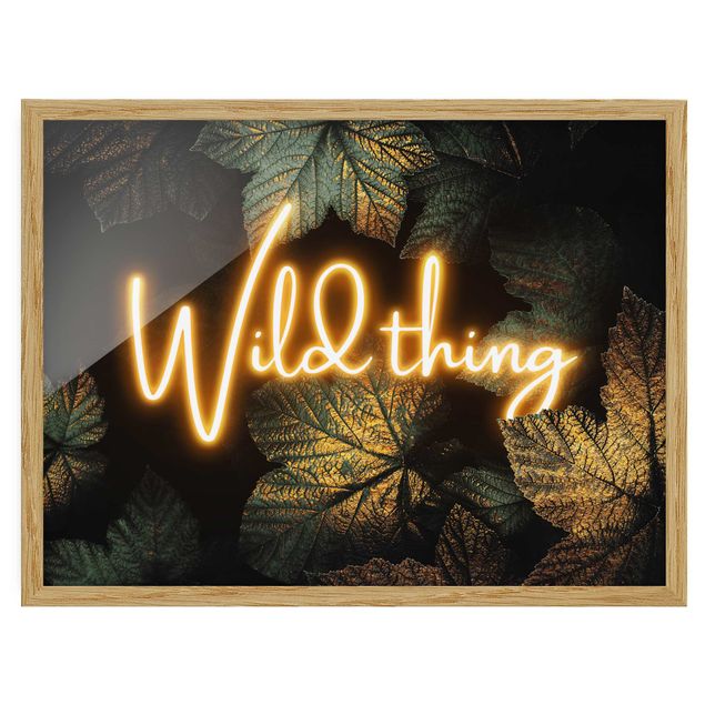 Poster con cornice - Wild Thing Golden Leaves - Orizzontale 3:4