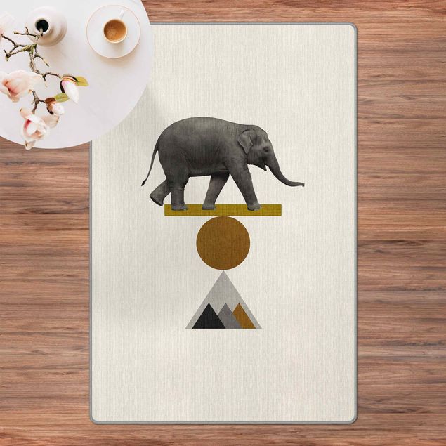 Tappeti grandi Elefante nell'arte dell'equilibrio