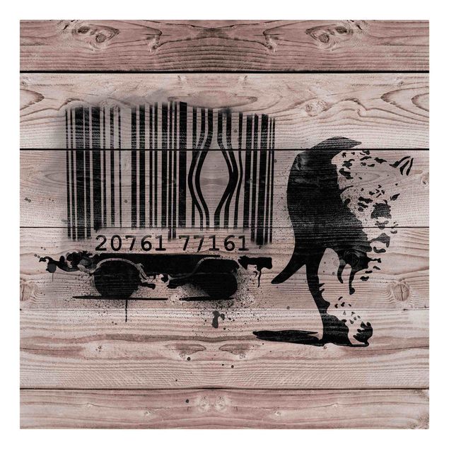 Quadri su tela Barcode Leopard - Brandalised ft. Graffiti by Banksy