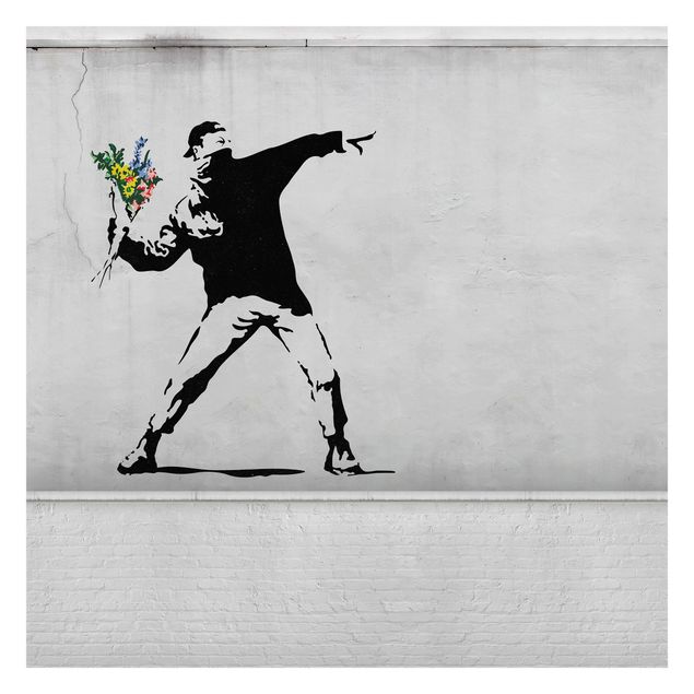 Carta da parati - Lancio di fiori - Brandalised ft. Graffiti by Banksy