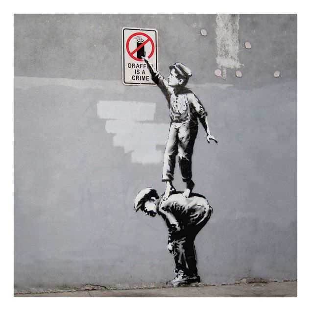 Quadri su tela Graffiti Is A Crime - Brandalised ft. Graffiti by Banksy