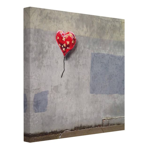 Stampe su tela Banksy - Cuore con cerotto