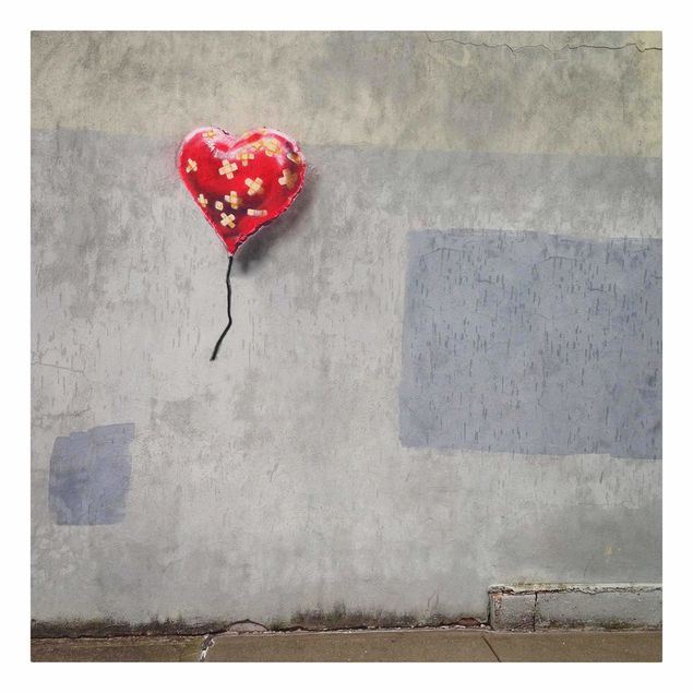 Stampa su tela - Banksy - Cuore con cerotto