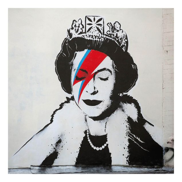 Stampa su tela Queen Lizzie Stardust - Brandalised ft. Graffiti by Banksy