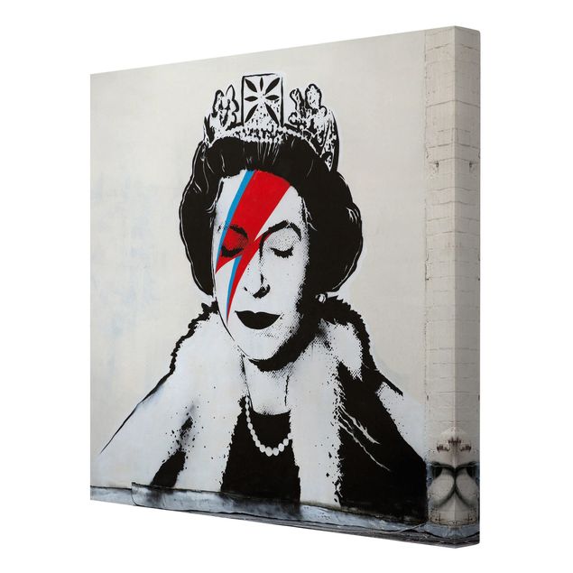 Stampa su tela - Banksy - Queen Lizzie Stardust