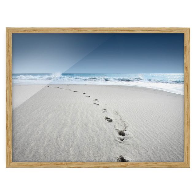 Poster con cornice - Traces In The Sand - Orizzontale 3:4