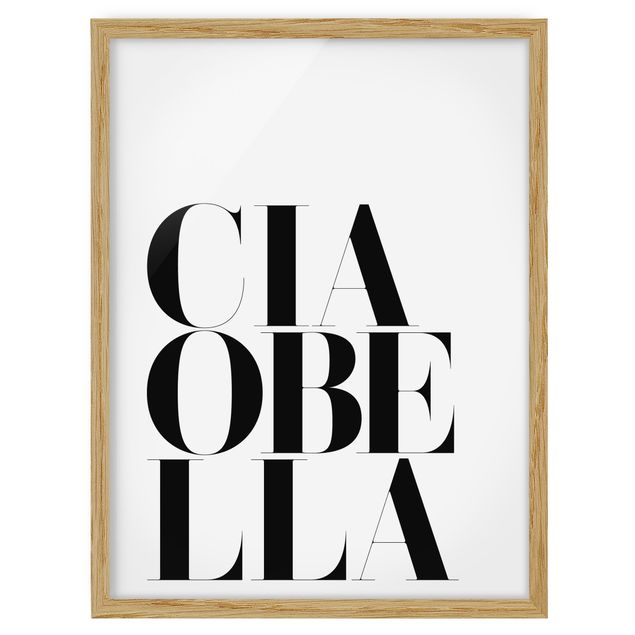 Poster con cornice - Ciao Bella - Verticale 4:3