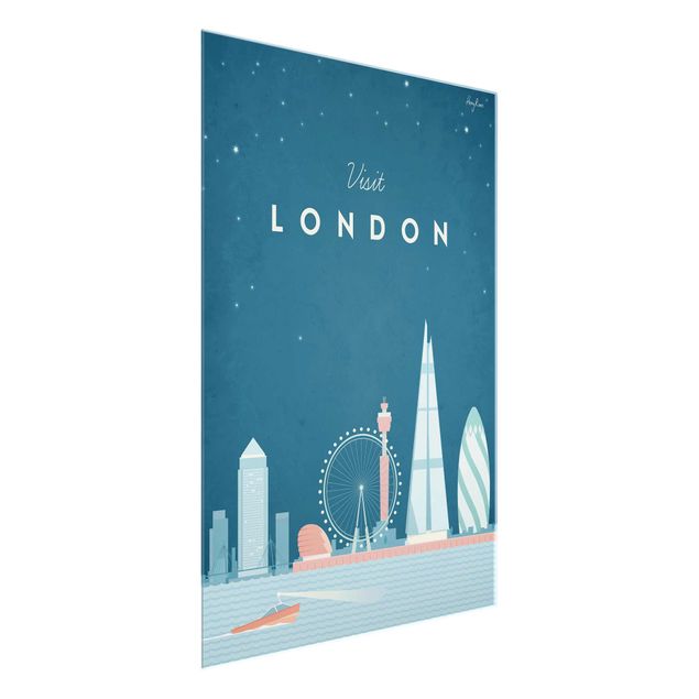 Quadro in vetro - Poster Viaggio - Londra - Verticale 4:3