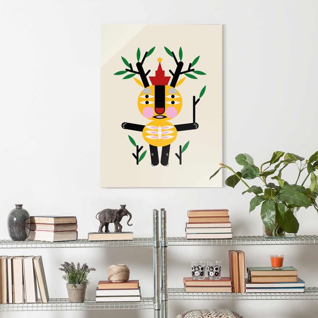 stampe animali Collage Mostro etnico - Cervo