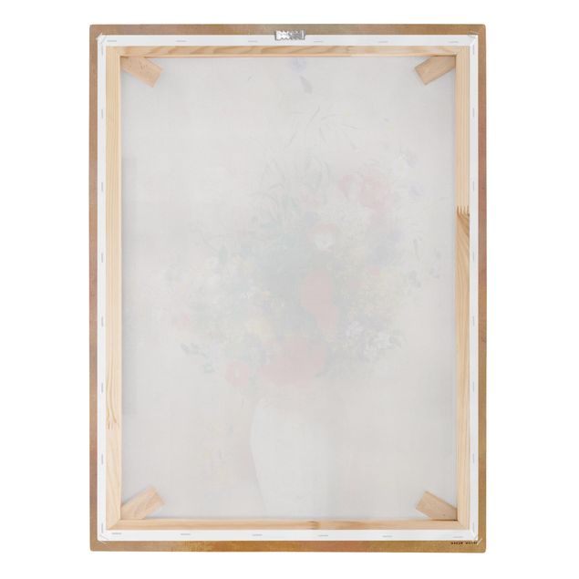 Quadri su tela - Odilon Redon - Vaso con fiori (colore sfondo rosa)