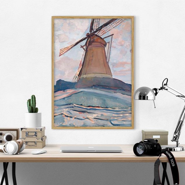 Poster con cornice - Piet Mondrian - Windmill - Verticale 4:3
