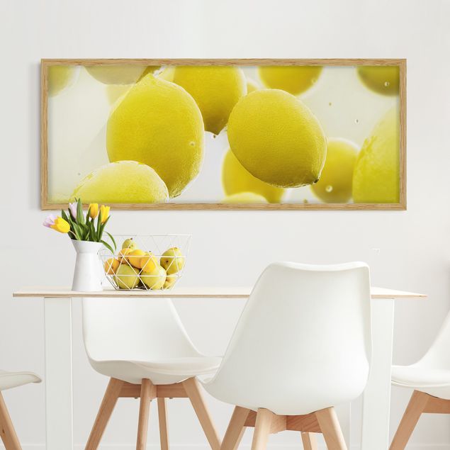 Poster con cornice - Limone In Acqua - Panorama formato orizzontale