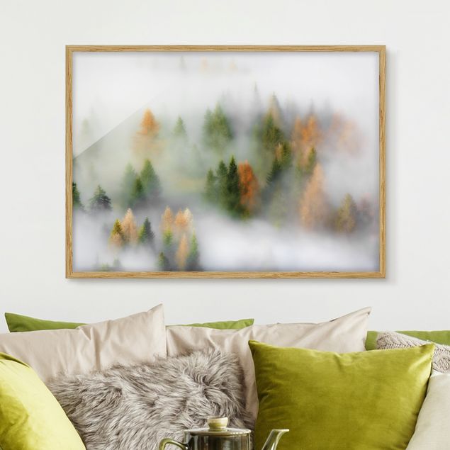 Poster con cornice - Nube di foresta in autunno - Orizzontale 3:4