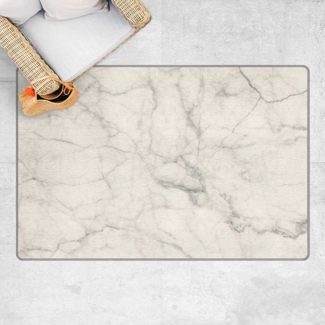 Teppich Marmoroptik Bianco Carrara