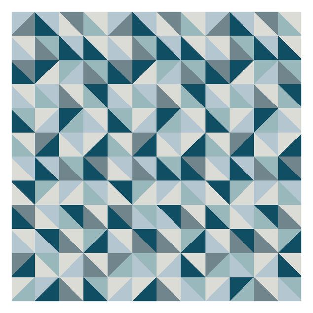 Carta da parati - Blue triangle pattern